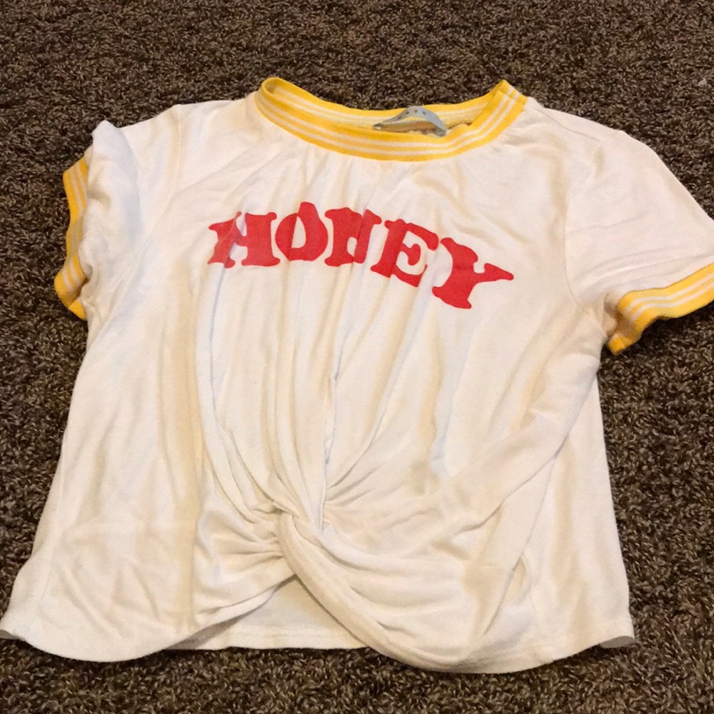 White honey crop top